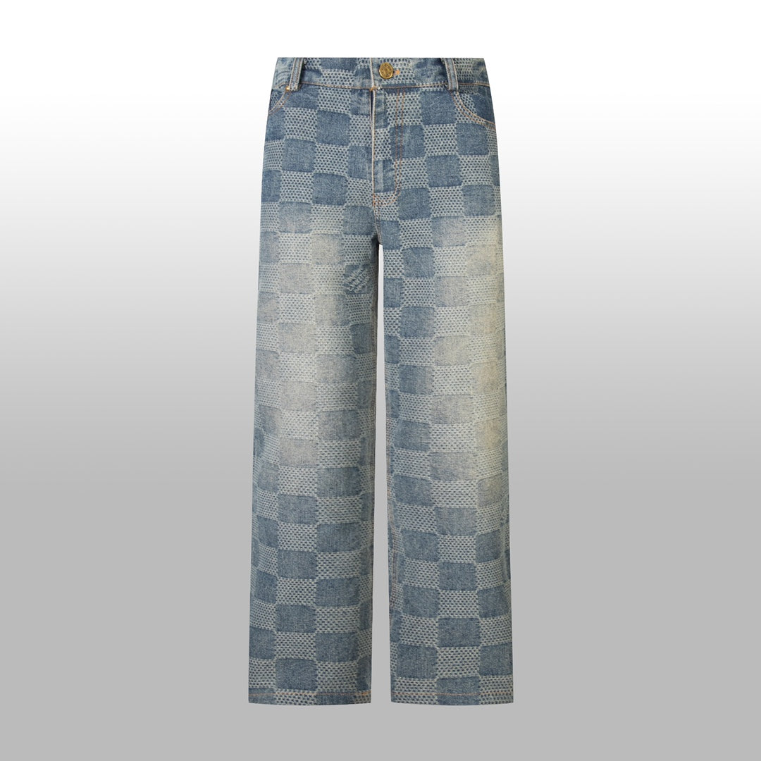 1014 High quality jacquard heavy wash denim pant 1014 High quality jacquard heavy wash denim pant