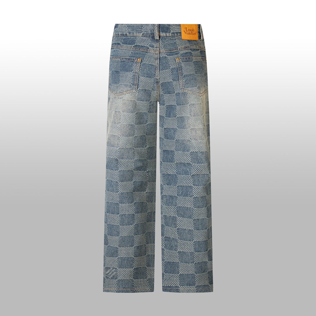 1014 High quality jacquard heavy wash denim pant 1014 High quality jacquard heavy wash denim pant
