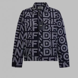 1014 High quality image full print two-tone denim jacket