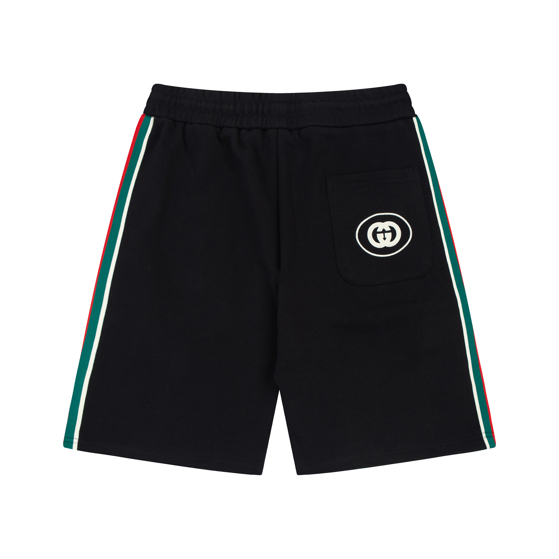 Classic red and green webbing spliced shorts Classic red and green webbing spliced shorts