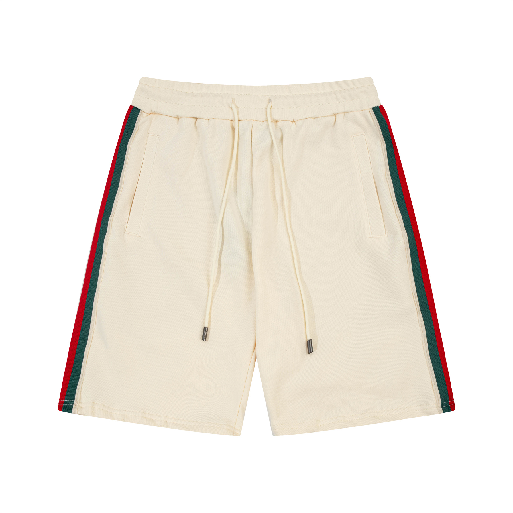Classic red and green webbing spliced shorts Classic red and green webbing spliced shorts