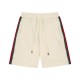 Classic red and green webbing spliced shorts Classic red and green webbing spliced shorts