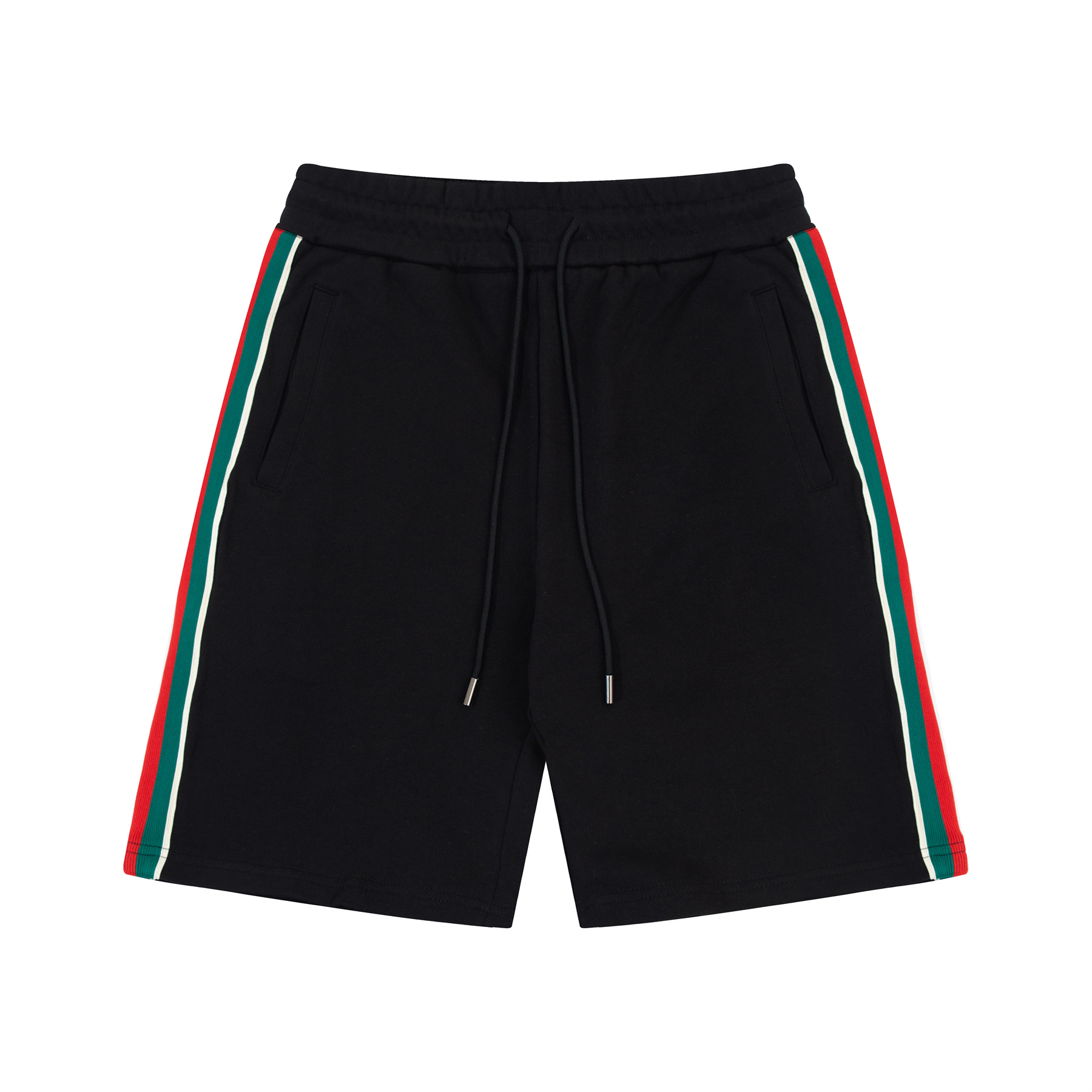 Classic red and green webbing spliced shorts Classic red and green webbing spliced shorts