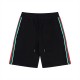 Classic red and green webbing spliced shorts Classic red and green webbing spliced shorts
