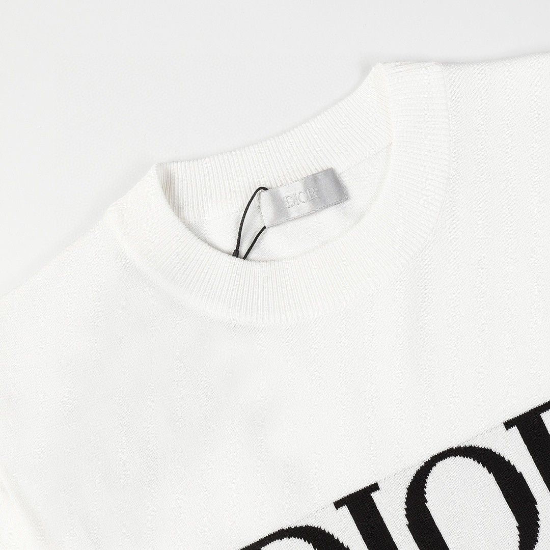 0528 Jacquard classic letter woolen short-sleeved T-shirt 0528 Jacquard classic letter woolen short-sleeved T-shirt