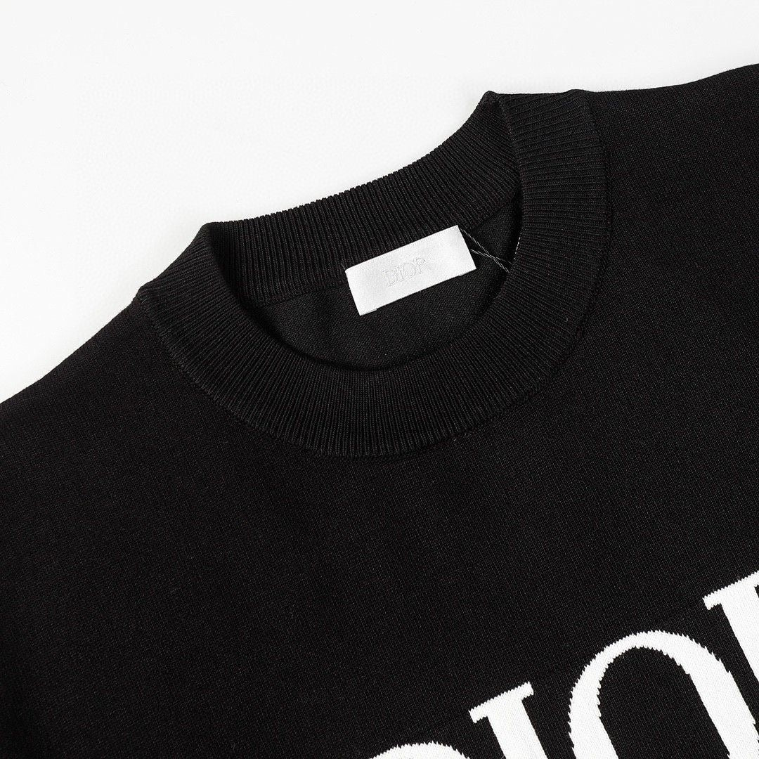 0528 Jacquard classic letter woolen short-sleeved T-shirt 0528 Jacquard classic letter woolen short-sleeved T-shirt