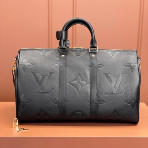 0528 Keepall Bandoulière 45 Monogram Empreinte Leather