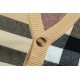1014 Color-matching plaid sweater 1014 Color-matching plaid sweater