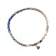 0528 Blue and silver patchwork pumpkin necklace 0528 Blue and silver patchwork pumpkin necklace