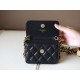 0528 Black Quilted Caviar Belt Bag Aged Gold Hardware 0528 Black Quilted Caviar Belt Bag Aged Gold Hardware