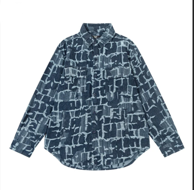 Tassel jacquard denim shirt Tassel jacquard denim shirt