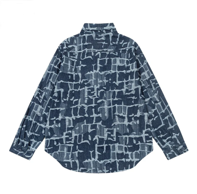 Tassel jacquard denim shirt Tassel jacquard denim shirt