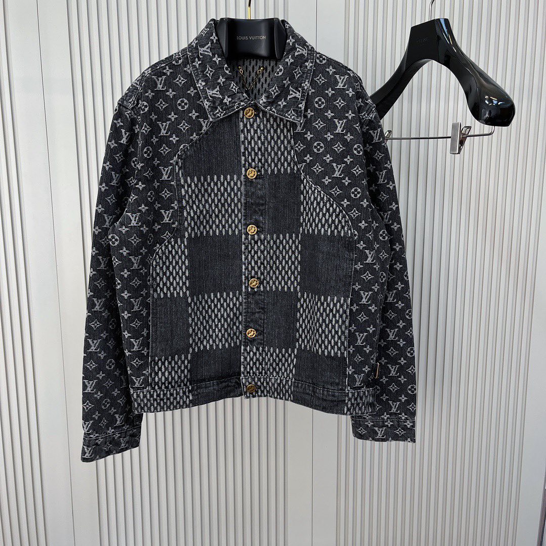 Design plaid denim jacket Design plaid denim jacket