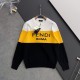 Patchwork color crew neck sweater Patchwork color crew neck sweater