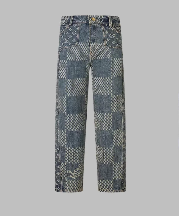 1014 High quality jacquard heavy wash denim pant 1014 High quality jacquard heavy wash denim pant