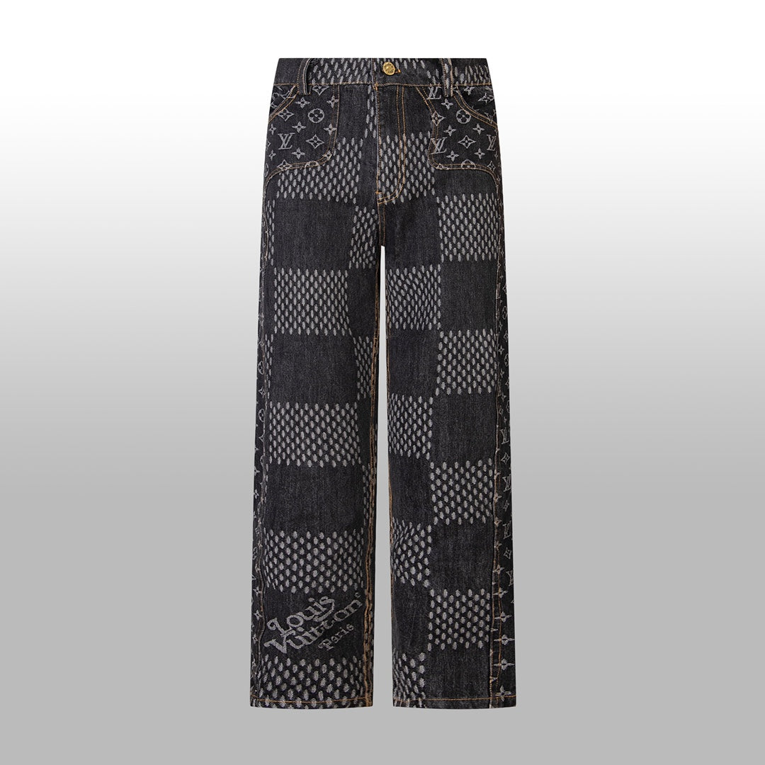 1014 High quality jacquard heavy wash denim pant 1014 High quality jacquard heavy wash denim pant