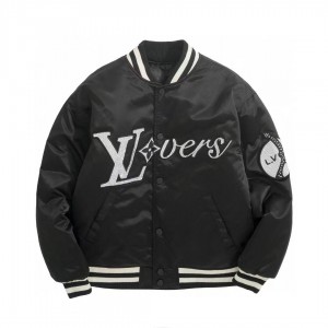 1014 Detail bead padded baseball jacket