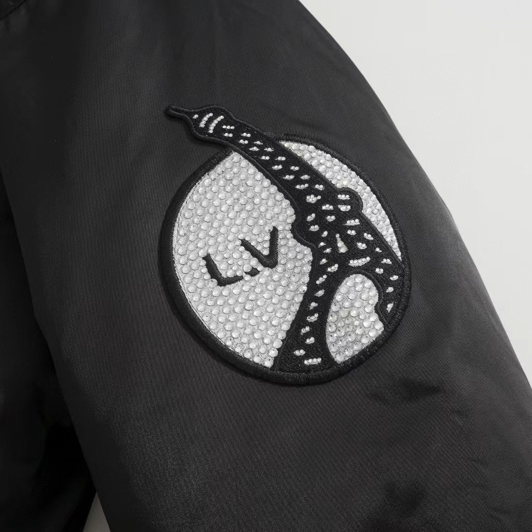 1014 Detail bead padded baseball jacket 1014 Detail bead padded baseball jacket