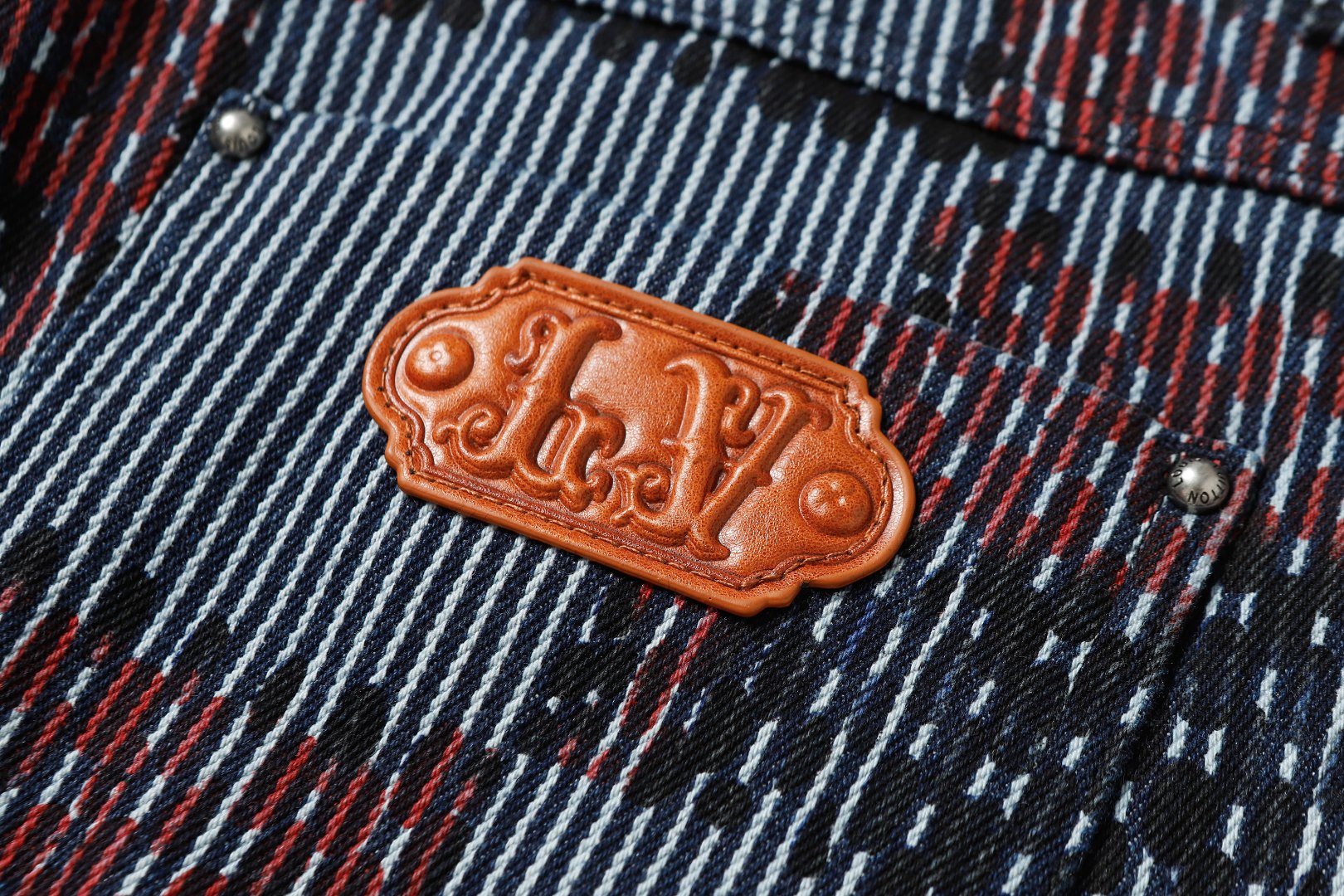 Checked jacquard jeans Checked jacquard jeans