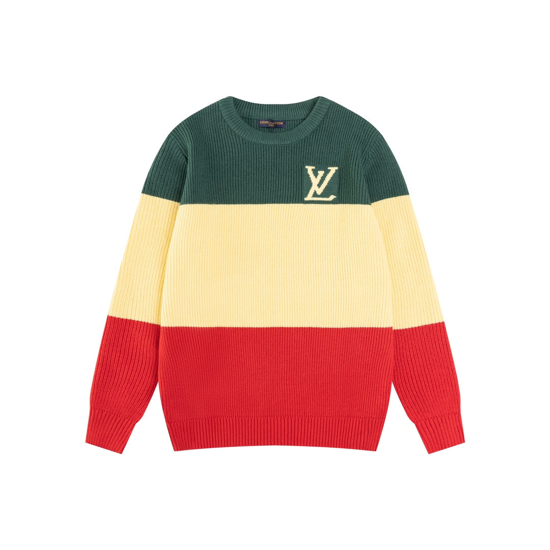 New traffic light color-matching knit sweater New traffic light color-matching knit sweater