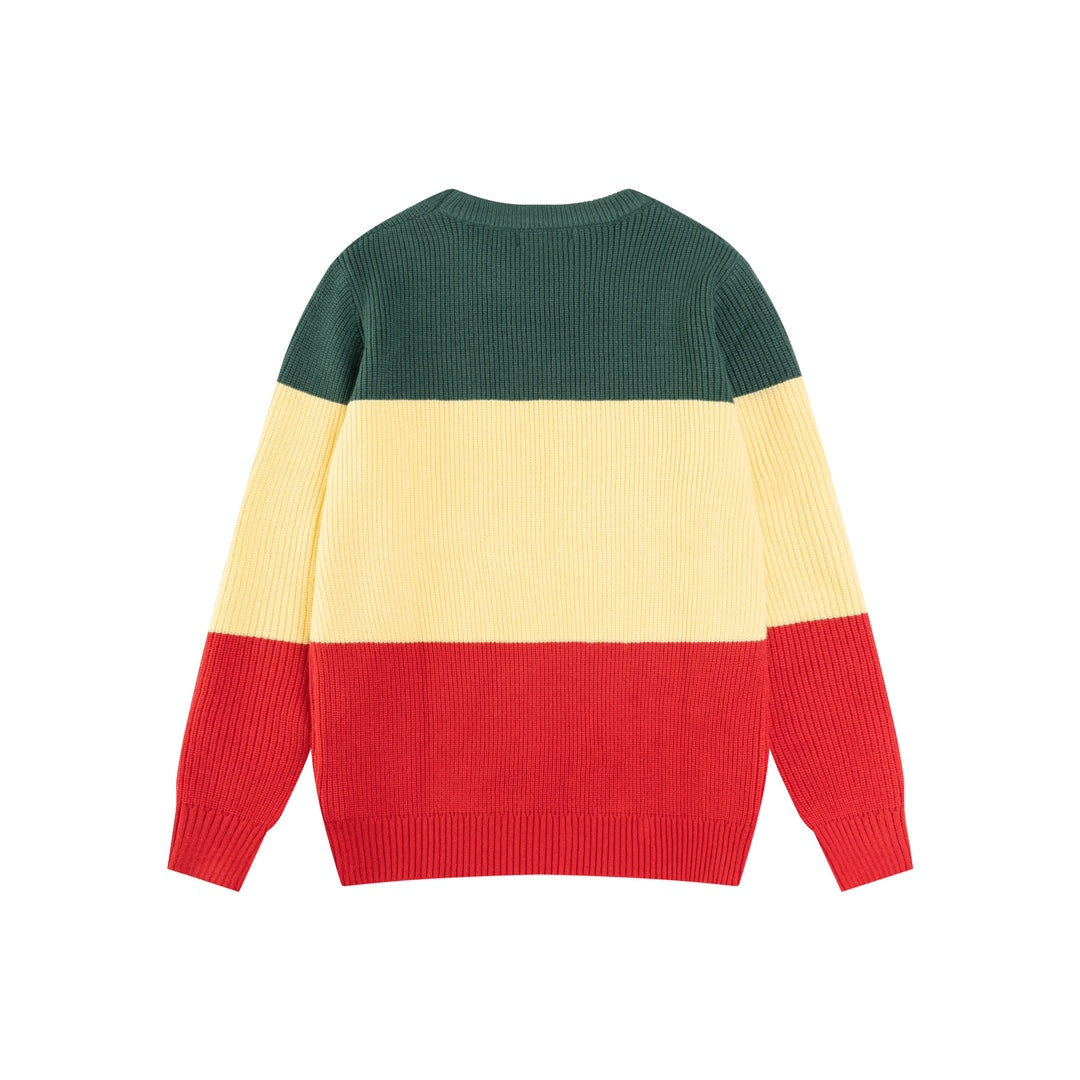 New traffic light color-matching knit sweater New traffic light color-matching knit sweater