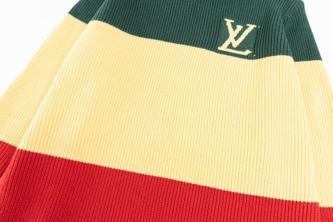 New traffic light color-matching knit sweater New traffic light color-matching knit sweater