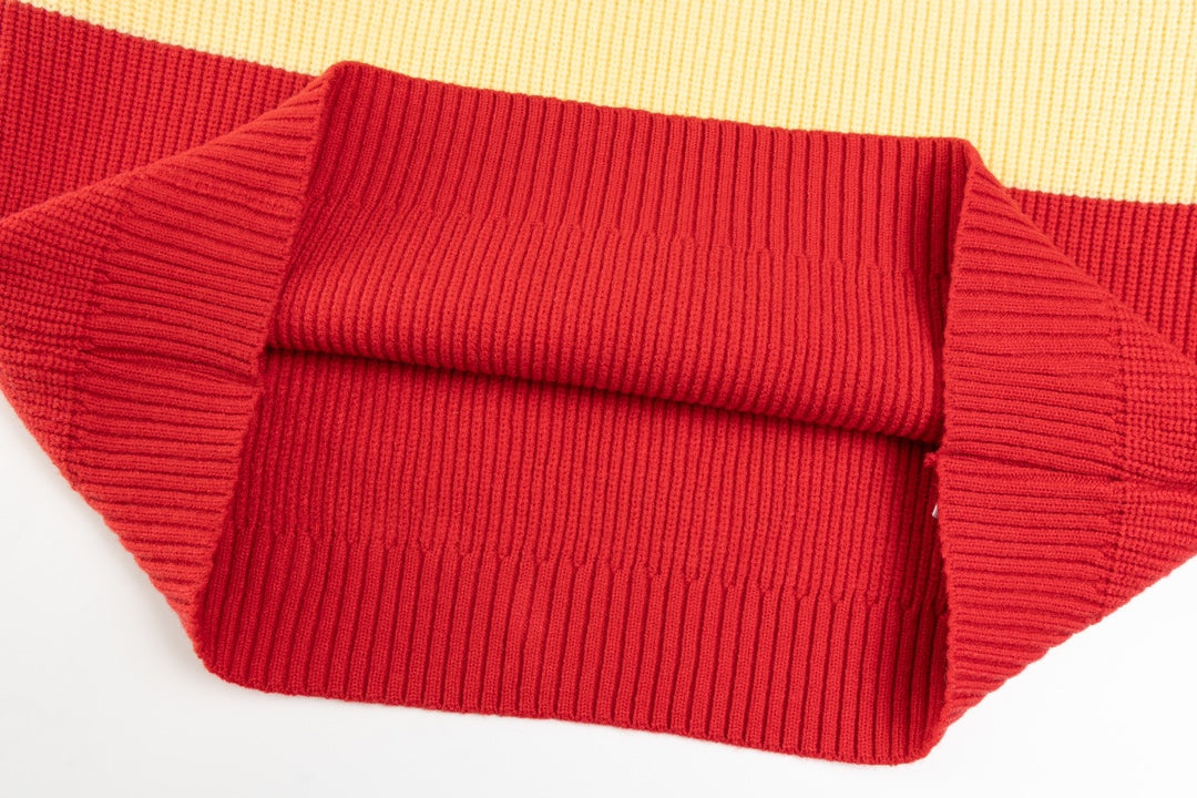 New traffic light color-matching knit sweater New traffic light color-matching knit sweater