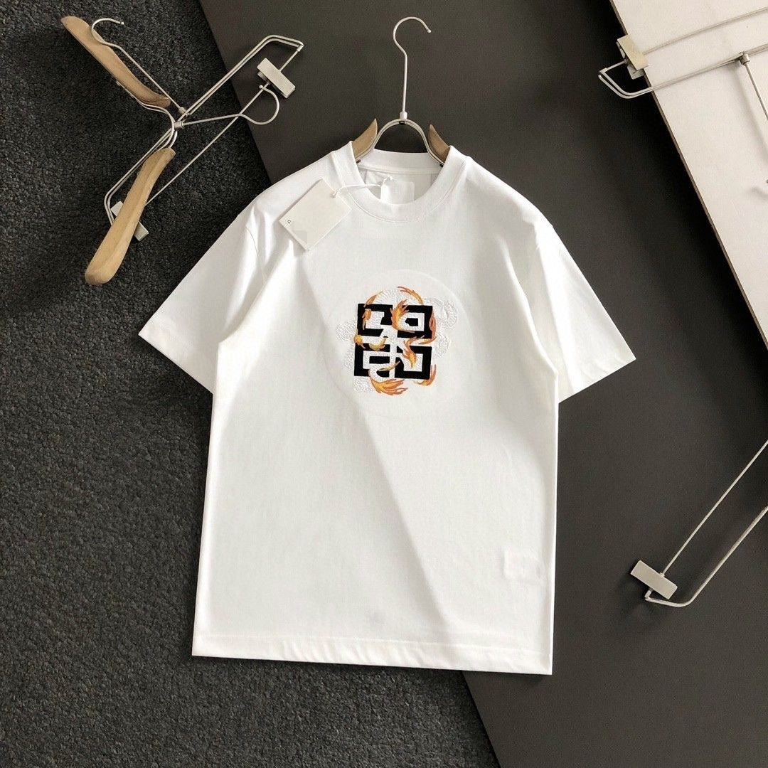 0528 Embroidered four-panel short sleeves 0528 Embroidered four-panel short sleeves