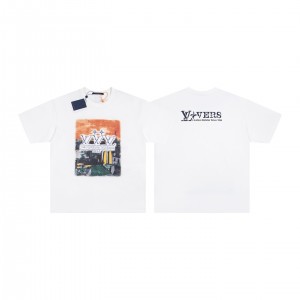 Pressed drill printed short sleeve tshirt