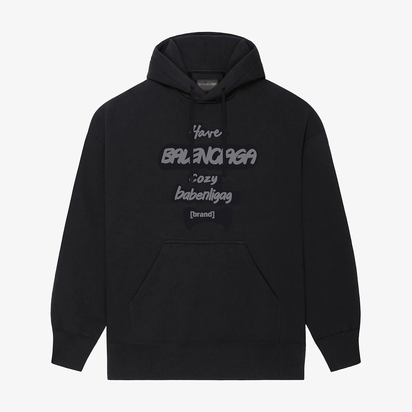 Gray Letter Print Hoodie Gray Letter Print Hoodie