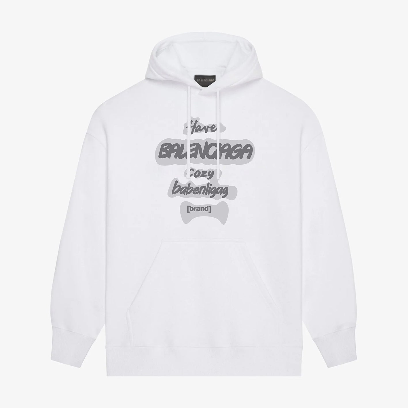 Gray Letter Print Hoodie Gray Letter Print Hoodie