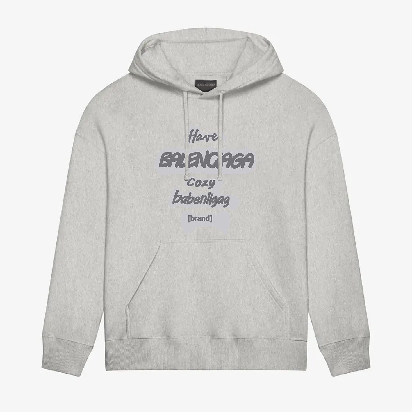 Gray Letter Print Hoodie Gray Letter Print Hoodie