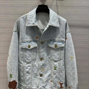 0528 Denim jacket with logo