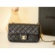 0528 Mini Rectangular Pearl Crush Quilted Black Lambskin Gold Hardware 0528 Mini Rectangular Pearl Crush Quilted Black Lambskin Gold Hardware