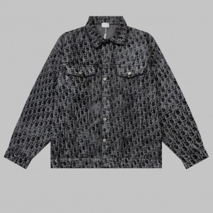 0808 New heavy craft printed buff jacket