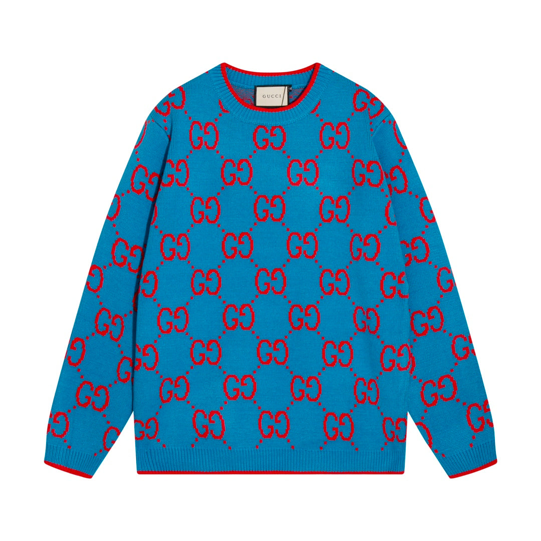 0909 New alphabet jacquard crew-neck sweater 0909 New alphabet jacquard crew-neck sweater
