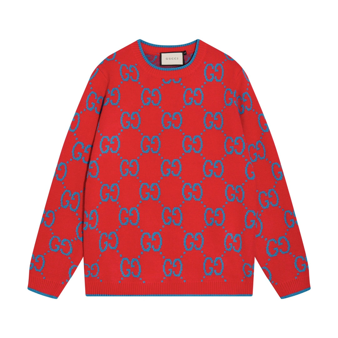 0909 New alphabet jacquard crew-neck sweater 0909 New alphabet jacquard crew-neck sweater