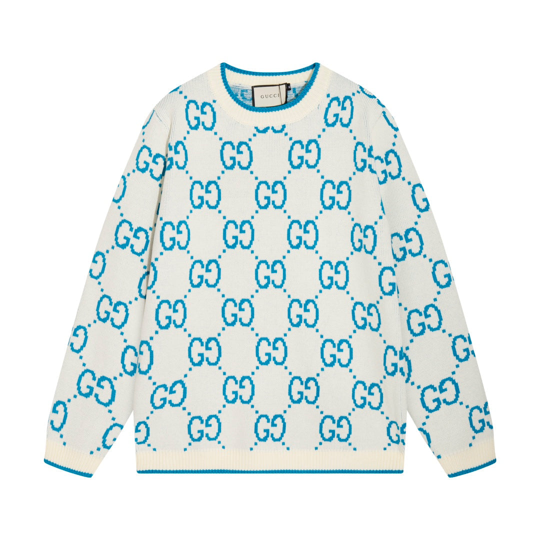 0909 New alphabet jacquard crew-neck sweater 0909 New alphabet jacquard crew-neck sweater