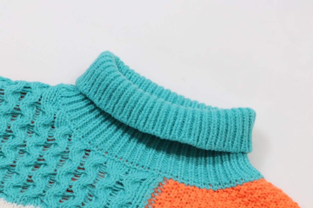 0906 New patchwork color sweater 0906 New patchwork color sweater