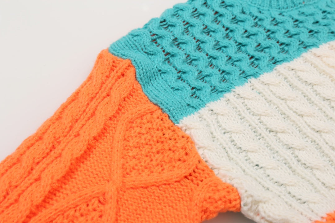 0906 New patchwork color sweater 0906 New patchwork color sweater
