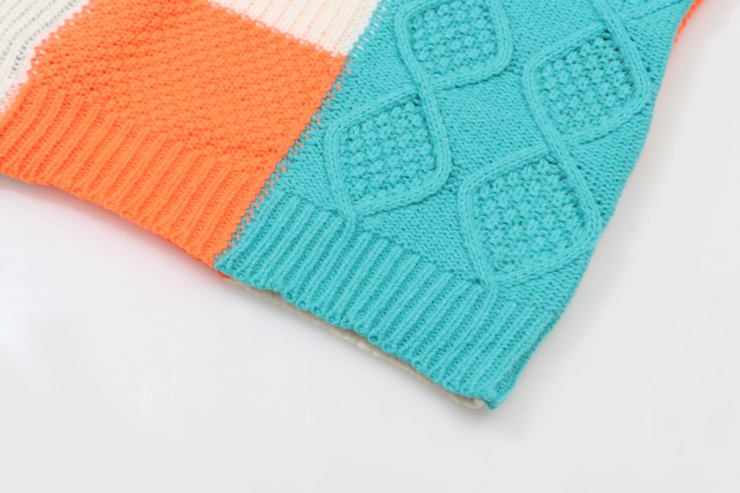 0906 New patchwork color sweater 0906 New patchwork color sweater