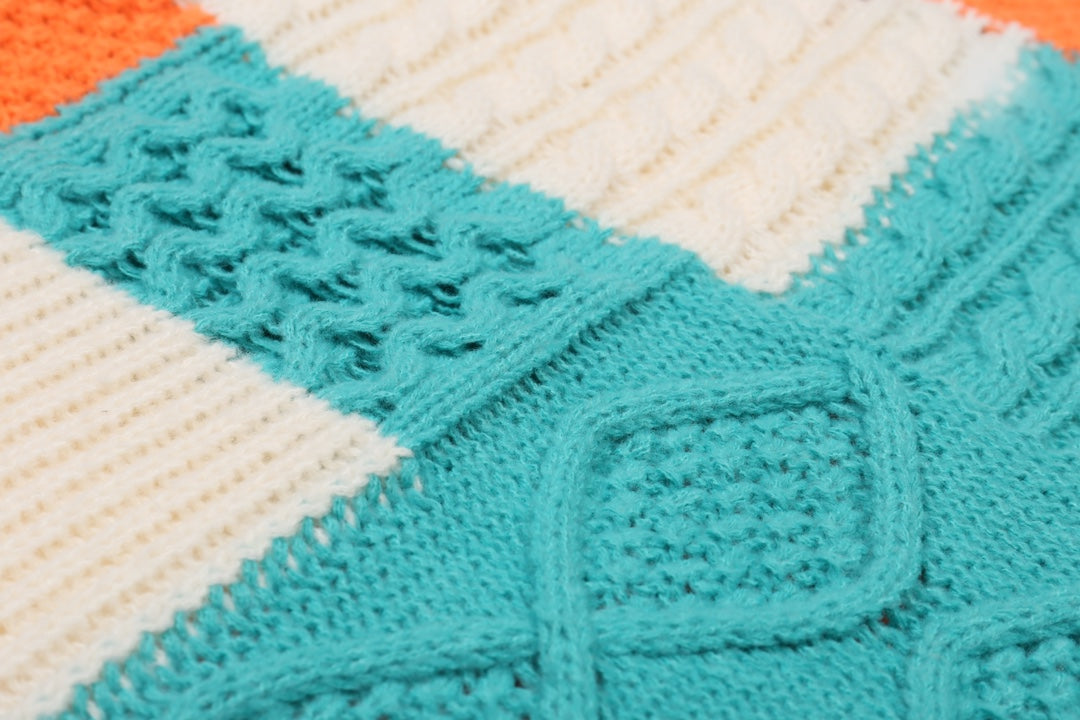 0906 New patchwork color sweater 0906 New patchwork color sweater
