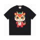 Cartoon dragon head printed T-shirt Cartoon dragon head printed T-shirt