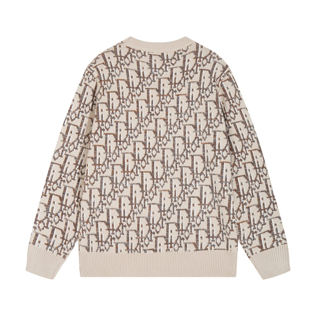 0909 Colorful logo jacquard wool crew-neck sweater 0909 Colorful logo jacquard wool crew-neck sweater