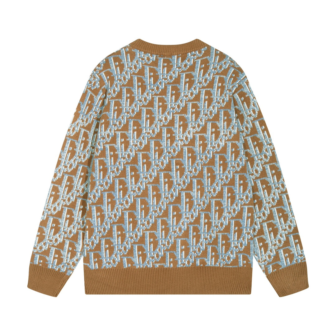 0909 Colorful logo jacquard wool crew-neck sweater 0909 Colorful logo jacquard wool crew-neck sweater