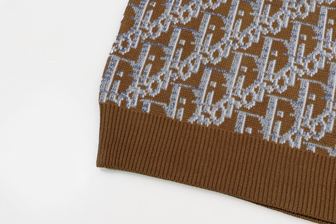 0909 Colorful logo jacquard wool crew-neck sweater 0909 Colorful logo jacquard wool crew-neck sweater