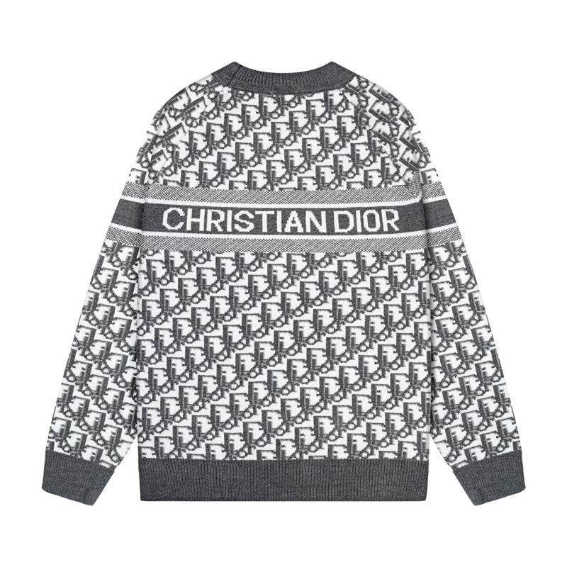 All Over Monogram Jacquard Crew Neck Sweater All Over Monogram Jacquard Crew Neck Sweater