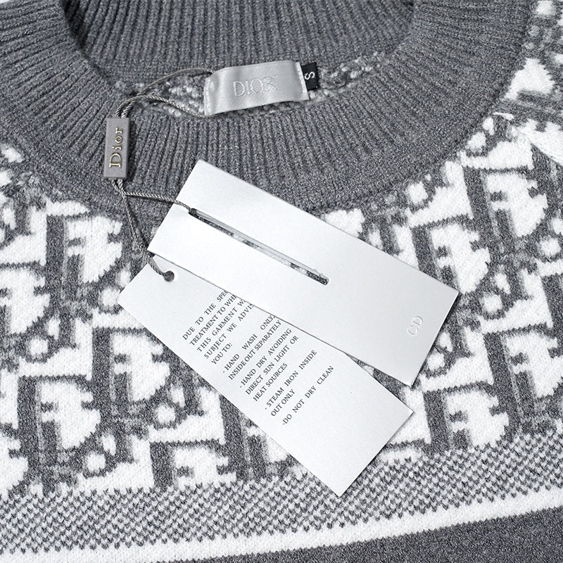 All Over Monogram Jacquard Crew Neck Sweater All Over Monogram Jacquard Crew Neck Sweater
