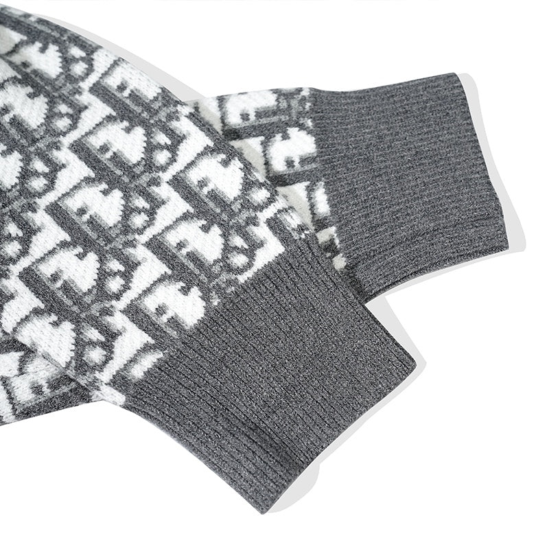 All Over Monogram Jacquard Crew Neck Sweater All Over Monogram Jacquard Crew Neck Sweater