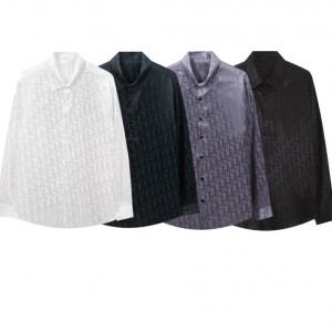 0808 New silk skin-friendly long-sleeved shirt